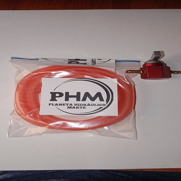 LLAVE DE PASO DE GASOLINA Y MANGUERA DE GASOLINA DE 100CTS 1