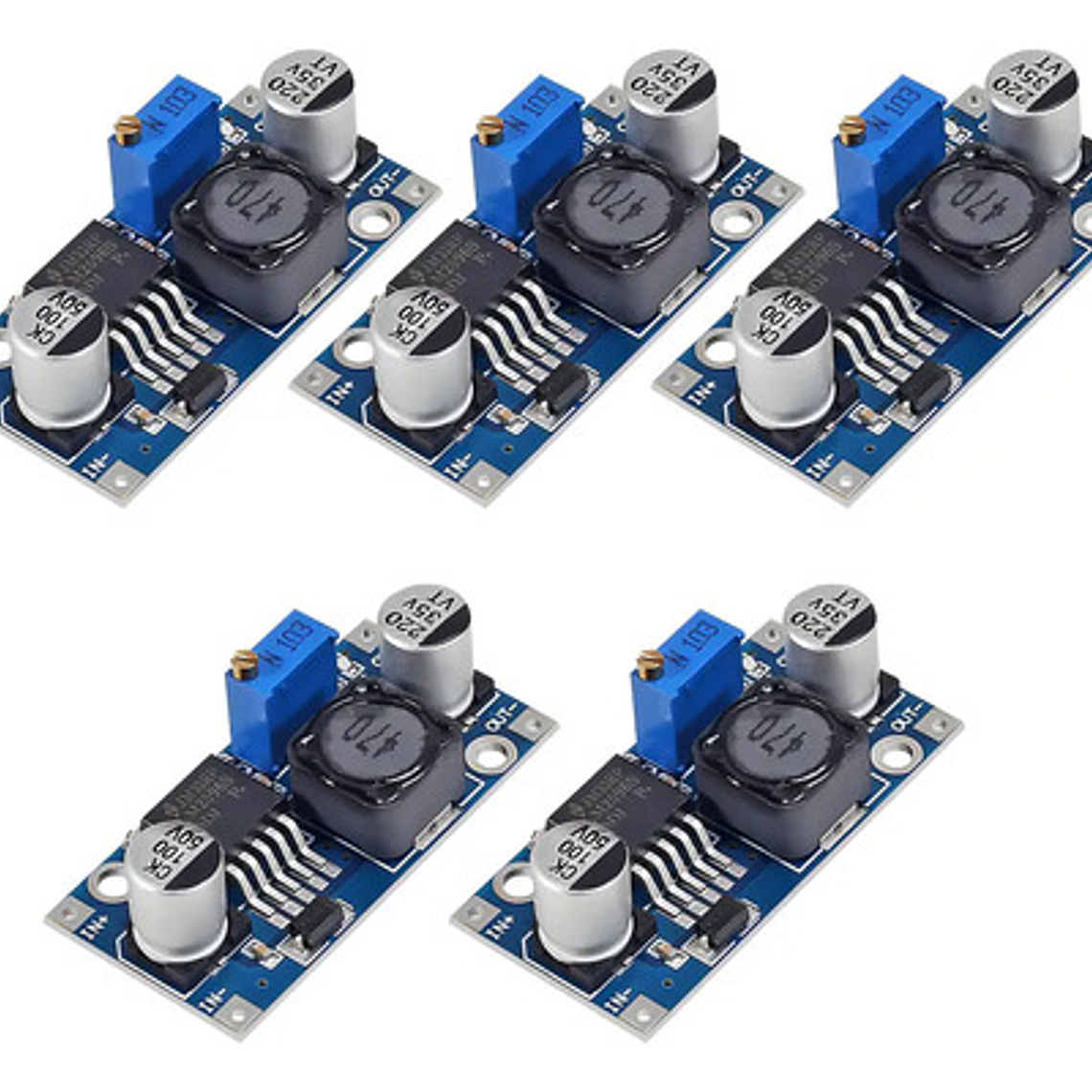 Aitrip Convertidor Buck Dc-dc Lm2596 3v-40v A 1.5v-35v Paquete 5 Unidades 1