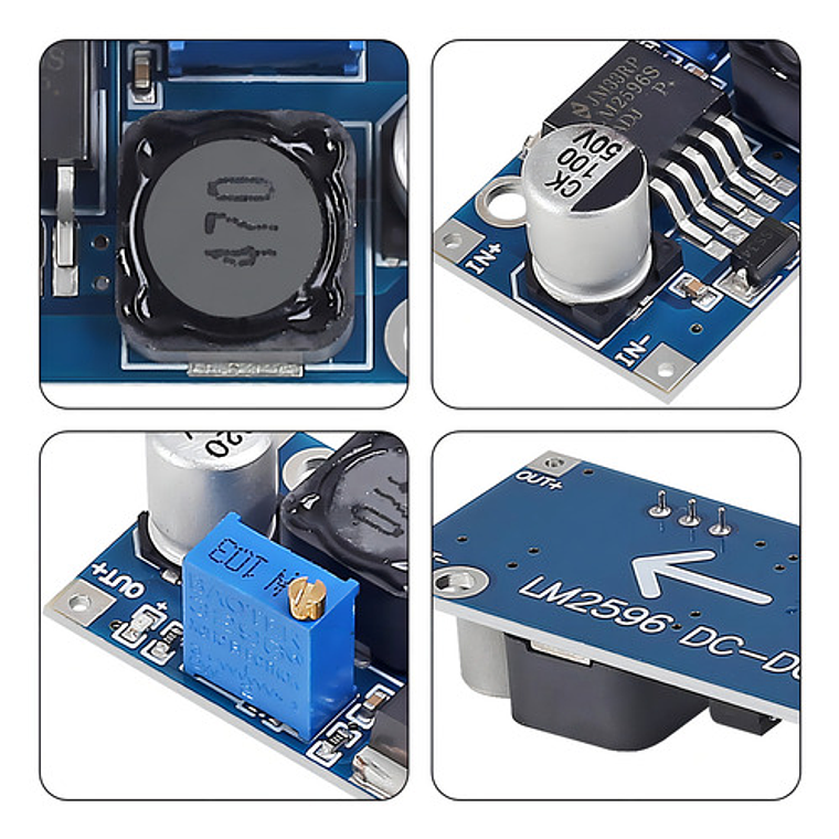 Aitrip Convertidor Buck Dc-dc Lm2596 3v-40v A 1.5v-35v Paquete 5 Unidades 2