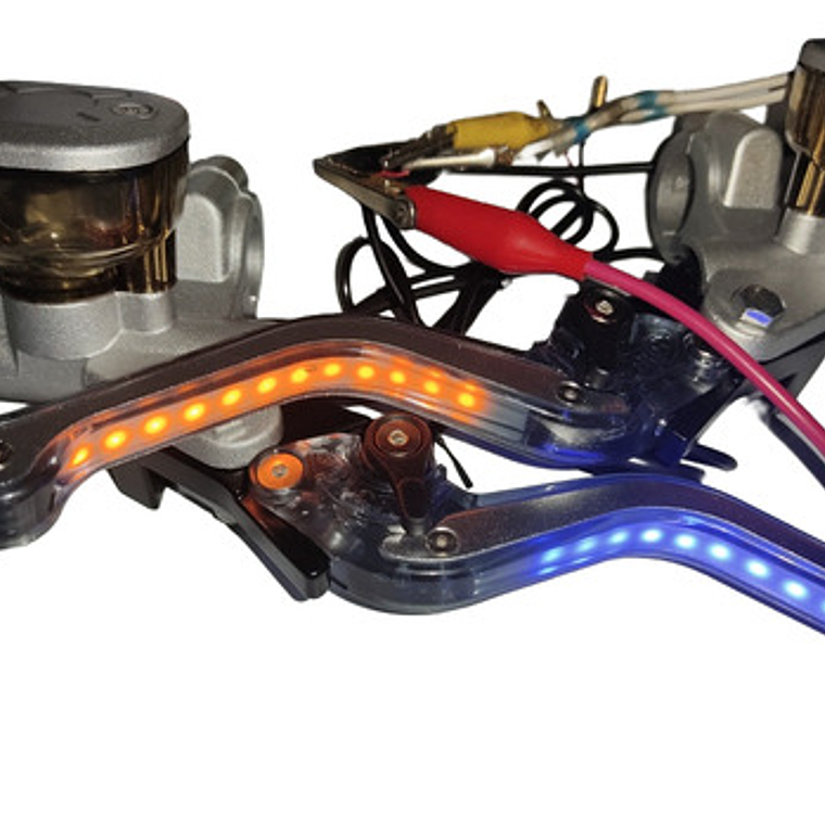 Kit Freno Delantero Y Embrague Hidráulico Levas Con Luz Led 7