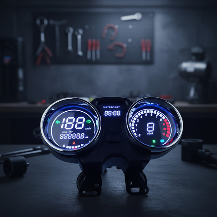 Velocímetro Digital Phm 1977 Negro 90mm Urbano 1