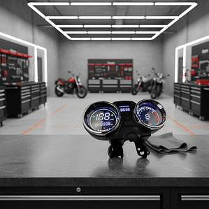 Velocímetro Digital Phm 1977 Negro 90mm Urbano