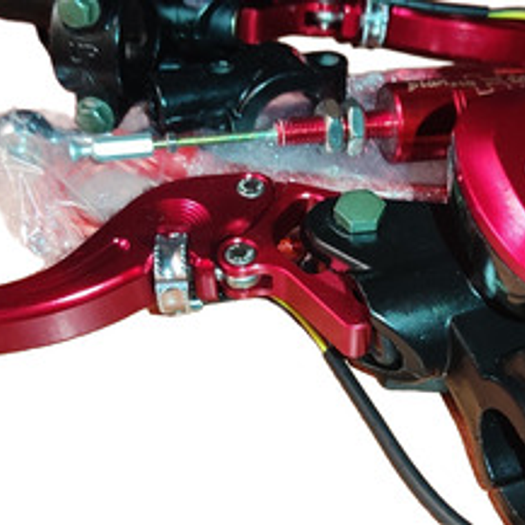 Freno Delantero Y Embrague Hidráulico Rojo Cnc 3