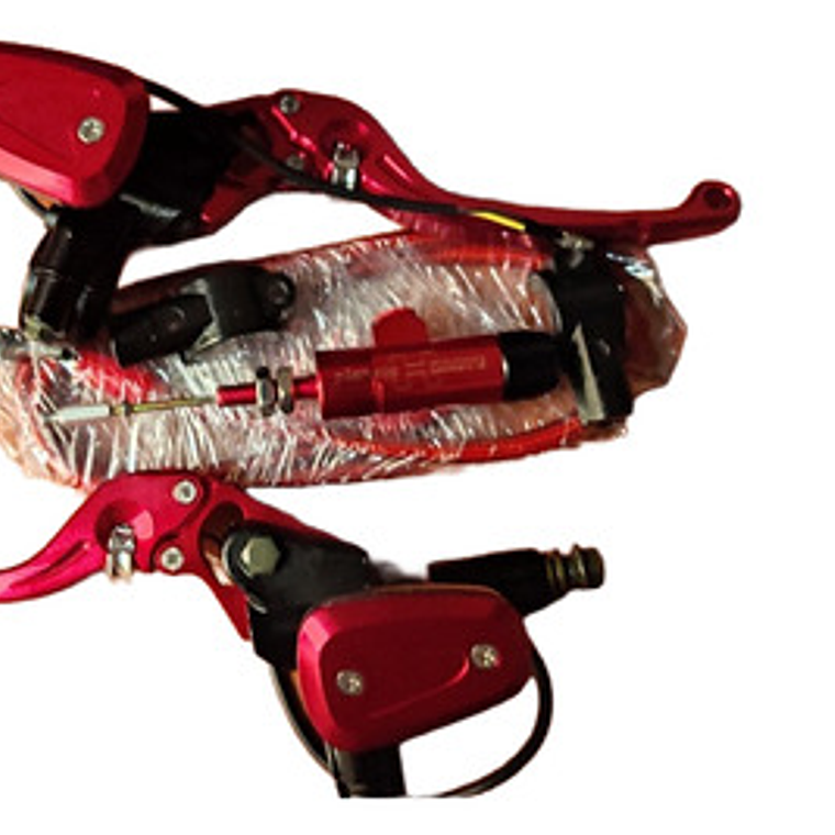 Freno Delantero Y Embrague Hidráulico Rojo Cnc 6