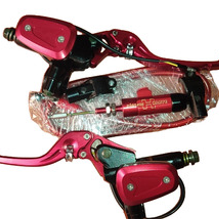 Freno Delantero Y Embrague Hidráulico Rojo Cnc 7