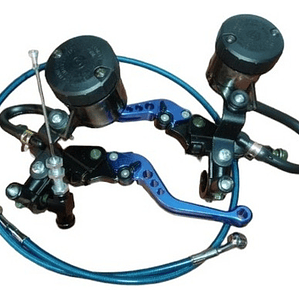 Clutch Y Freno Hidráulico Universal Para Motocicleta Azul