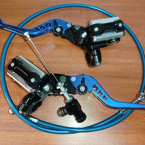Clutch Y Freno Hidráulico Universal Para Motocicleta Azul