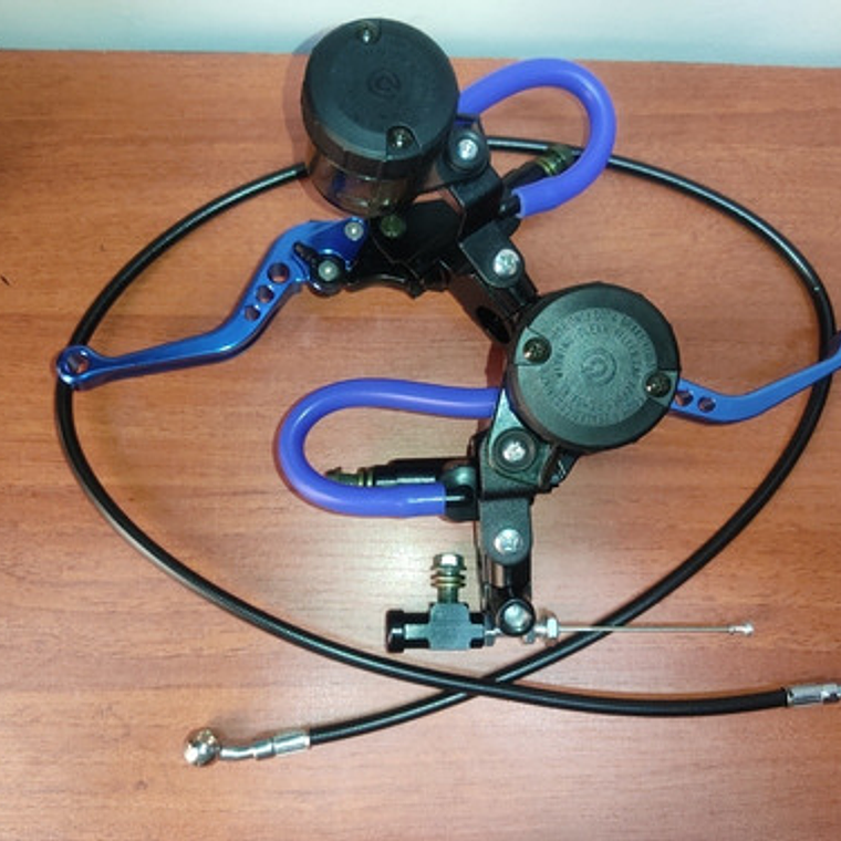Clutch Y Freno Hidráulico Universal Para Motocicleta Azul 5