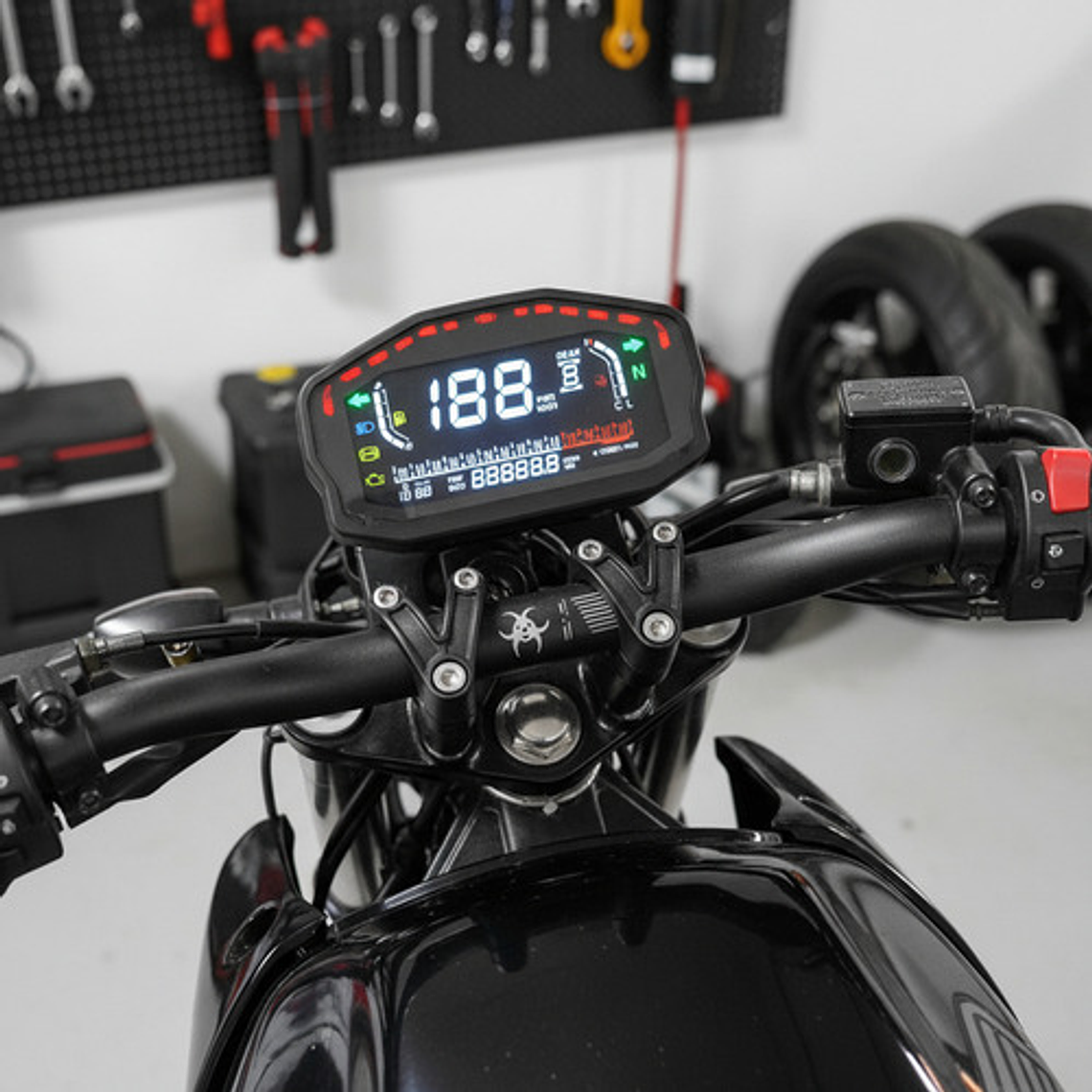 Velocímetro Digital Universal Copia Ducati Alta Y Baja Cc 1