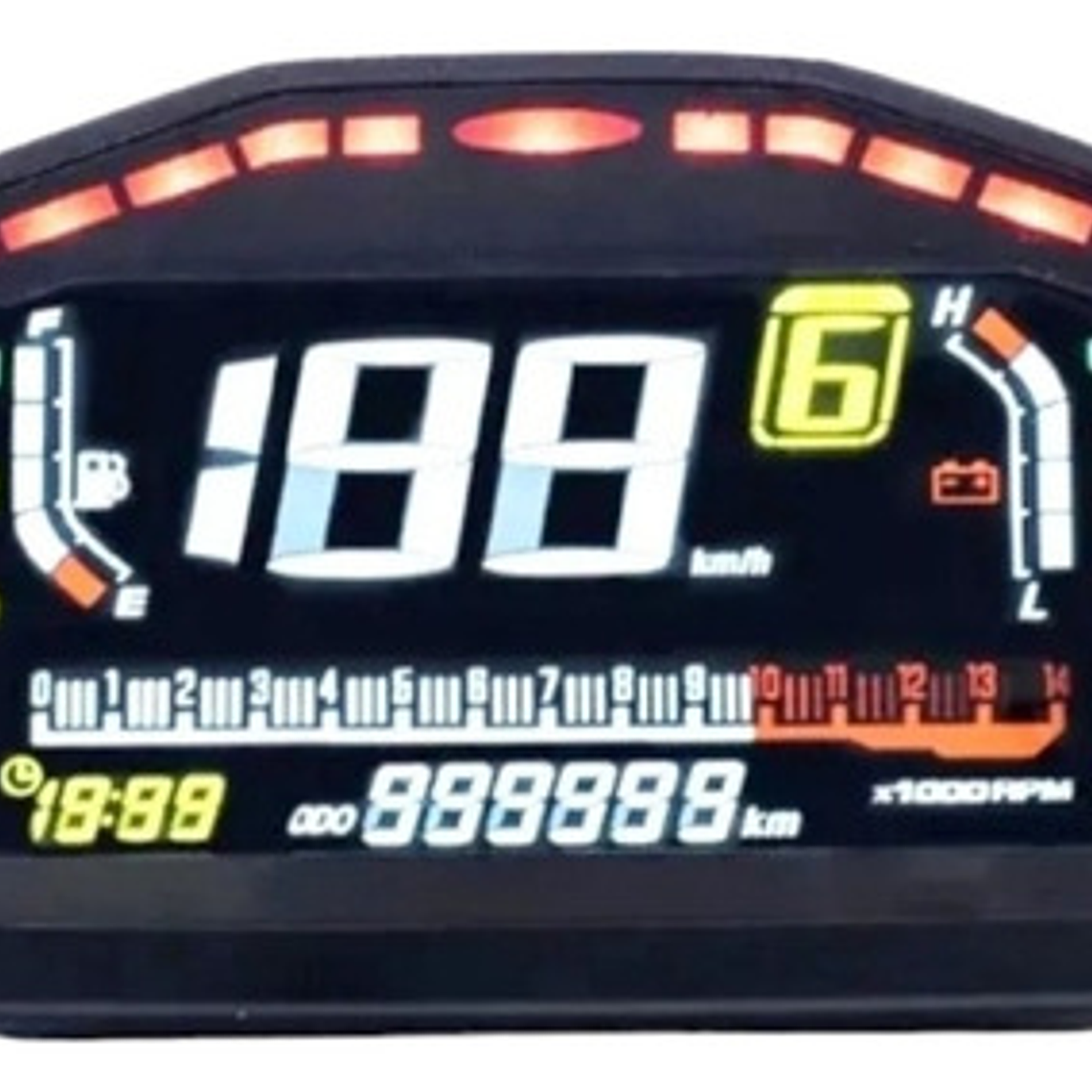 Velocímetro Digital Universal Copia Ducati Alta Y Baja Cc 3