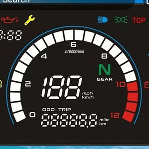 Metro Digital Tft Auto Regulación Para Motocicleta