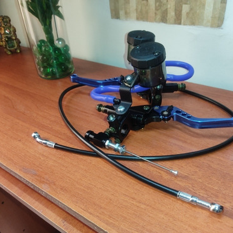 Clutch Y Freno Hidráulico Kit Universal  Azul 5