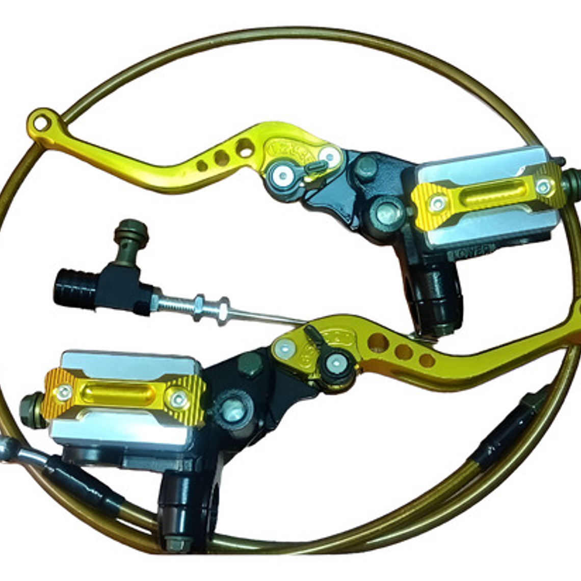 Clutch Y Freno Hidráulico Universal Para Motocicleta Dorado 1