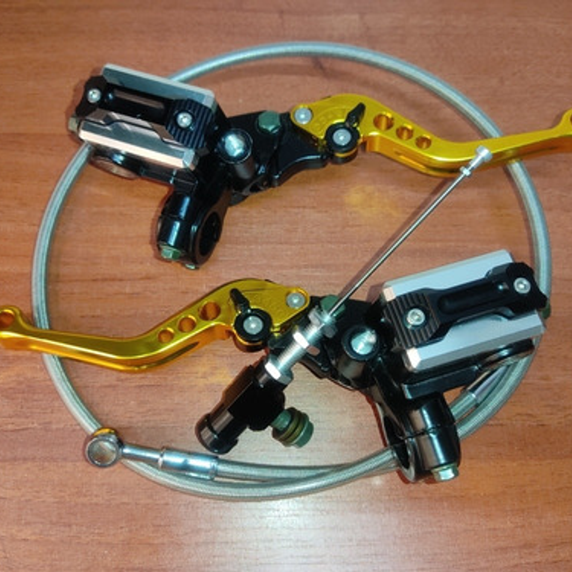 Clutch Y Freno Hidráulico Universal Para Motocicleta Dorado 3