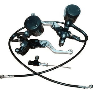 Clutch Y Freno Hidráulico Kit Universal  Plata