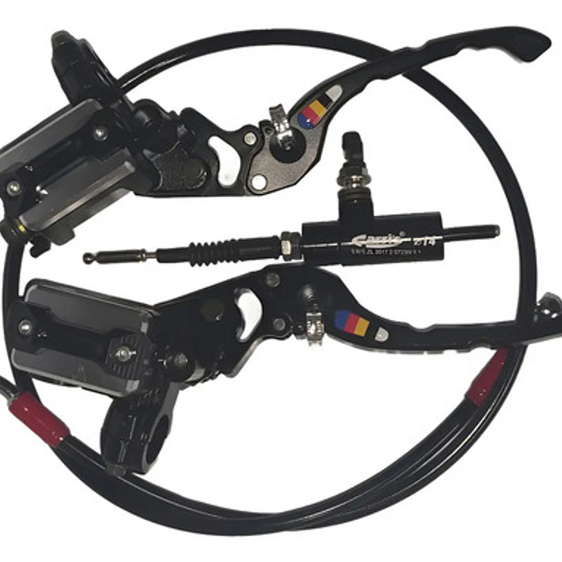 Clutch Y Freno Hidráulico Kit Universal Rojo 2