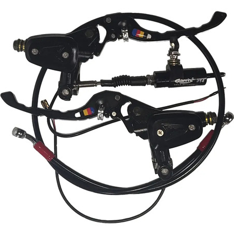 Clutch Y Freno Hidráulico Kit Universal Rojo 5