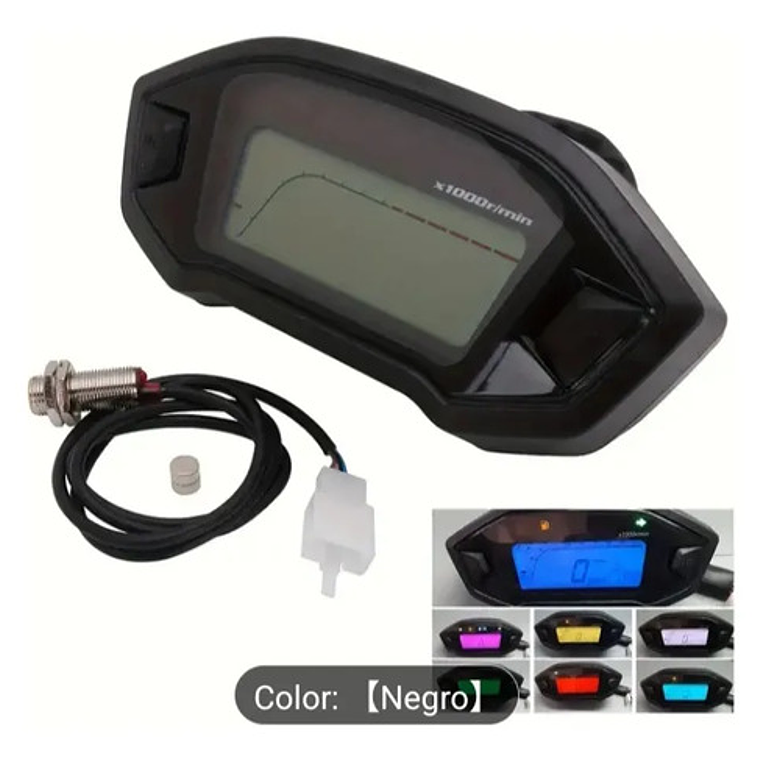Tacómetro Y Velocímetro Pantalla Grande Universal Con Sensor 2