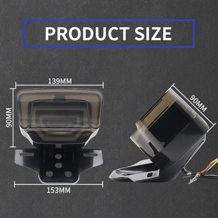 Stop Trasero Suzuki Gn 125 Led Luz Integrada 3