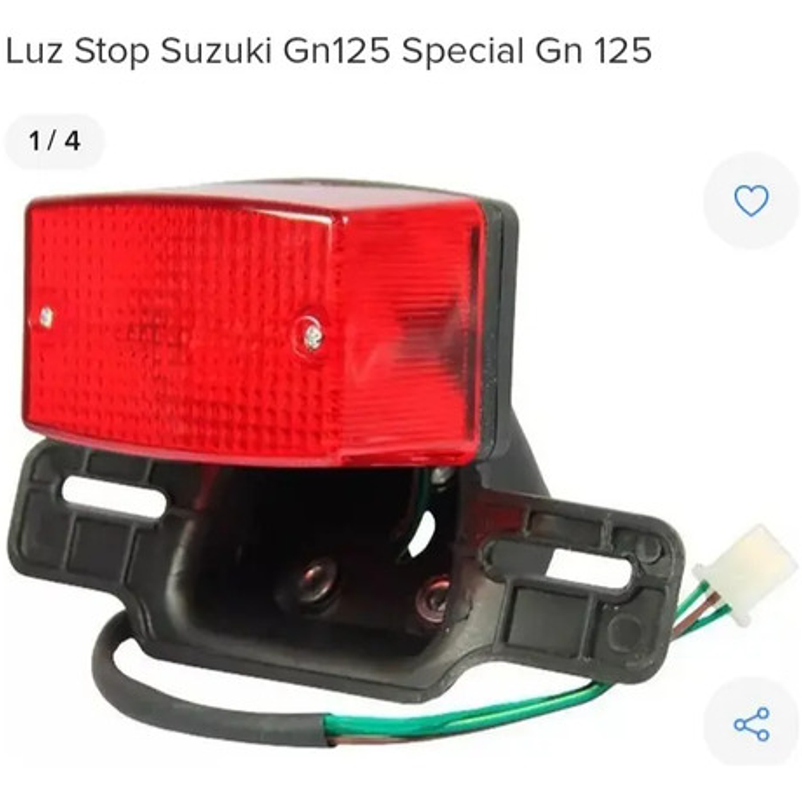 Stop Trasero Suzuki Gn 125 Led Luz Integrada 9