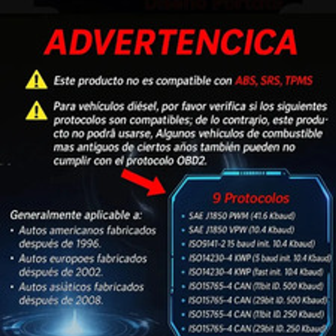 Escáner Automotriz Obd2 V319 Diagnóstico Vehicular 2025 6