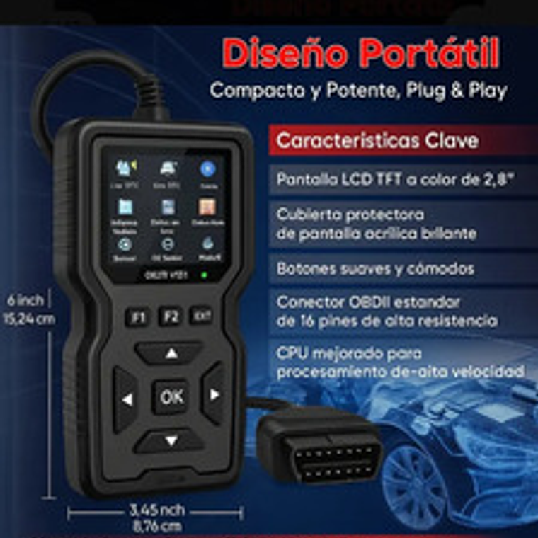 Escáner Automotriz Obd2 V319 Diagnóstico Vehicular 2025 8
