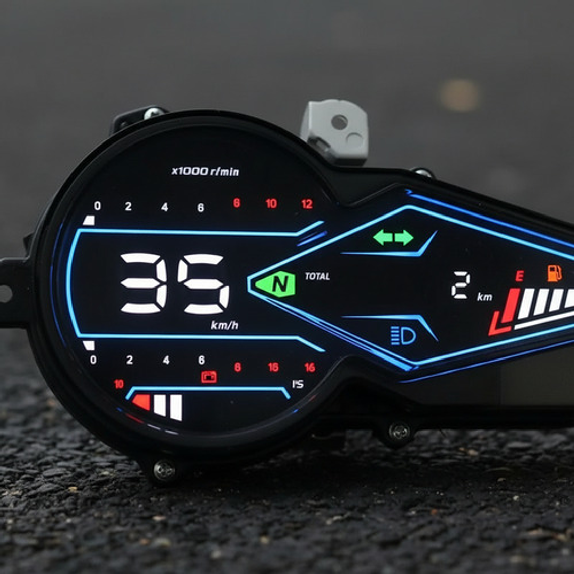 Tacómetro Velocímetro Digital Universal Led Para Moto 1