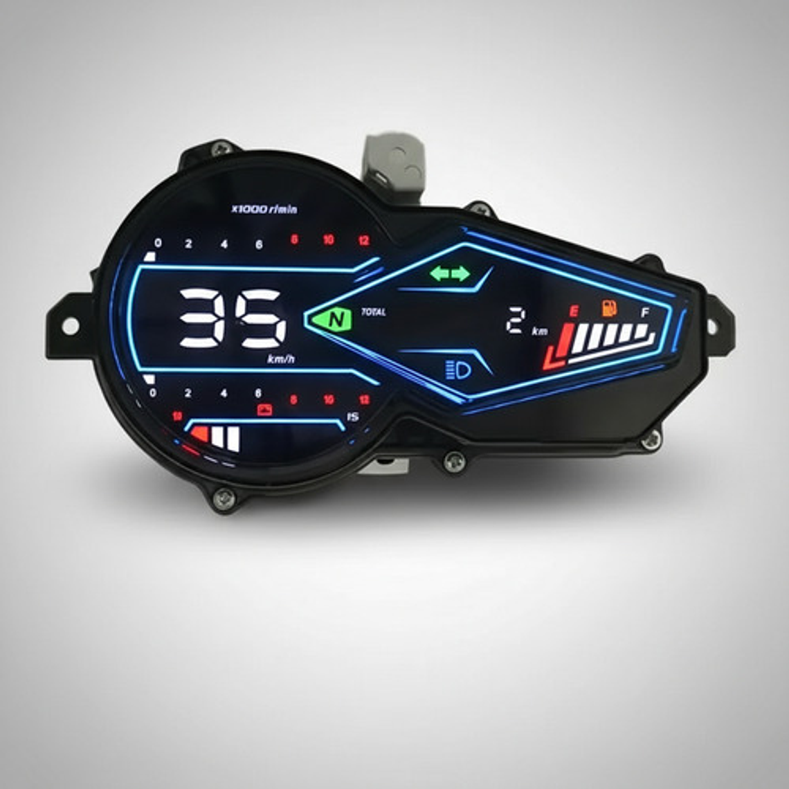 Tacómetro Velocímetro Digital Universal Led Para Moto 7