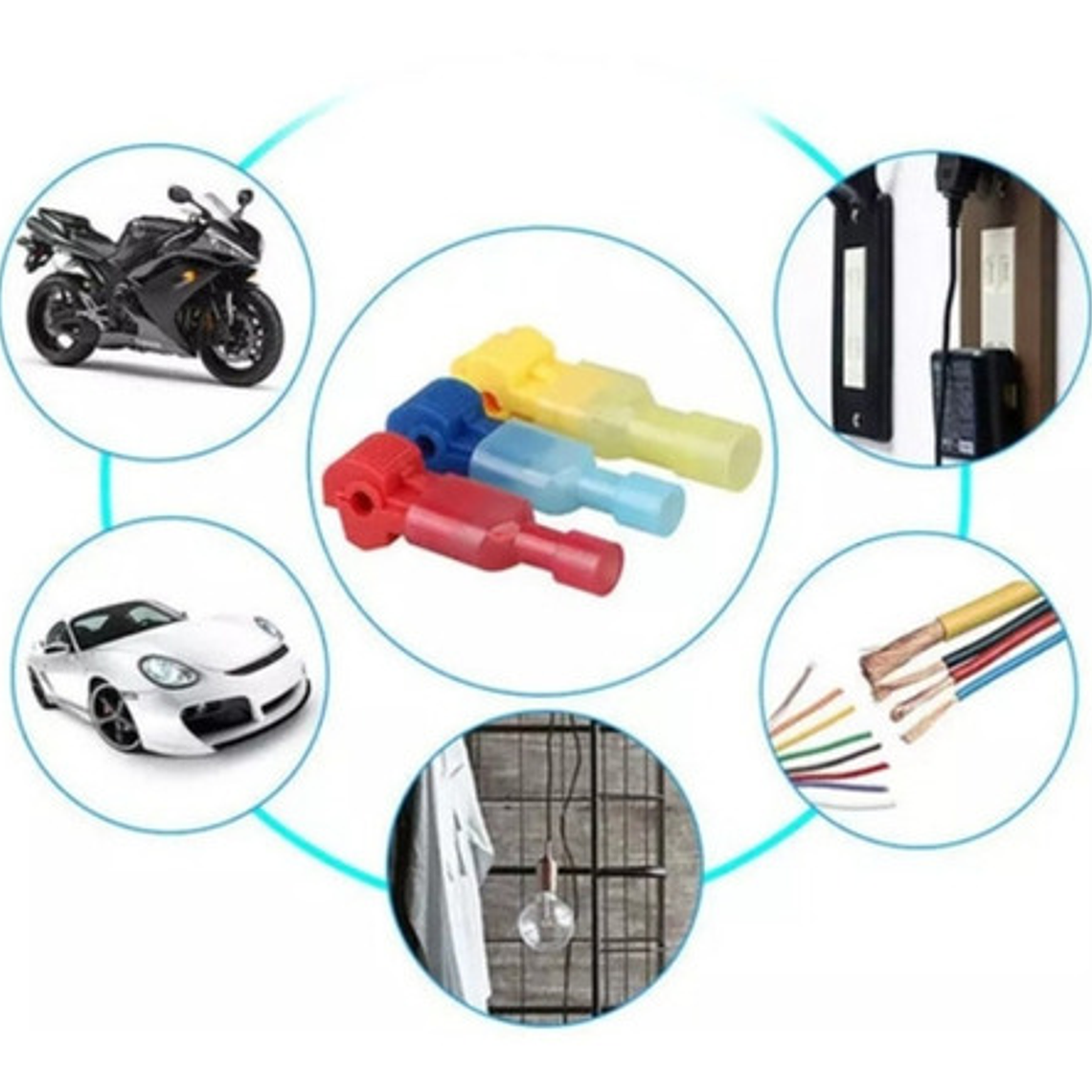 150 Conectores En T Carro Casa Moto Crimpado Electricidad 1