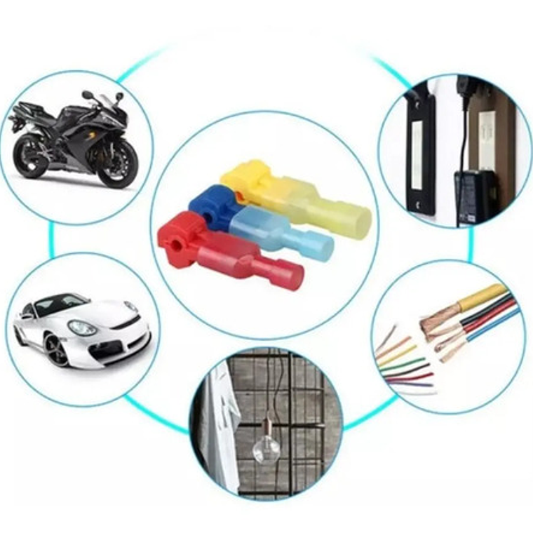 100 Conectores En T Moto Carro Casa Crimpado 1