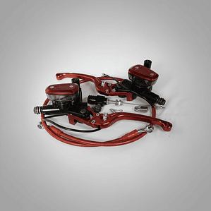 Clutch Y Freno Hidráulico Kit Universal Rojo