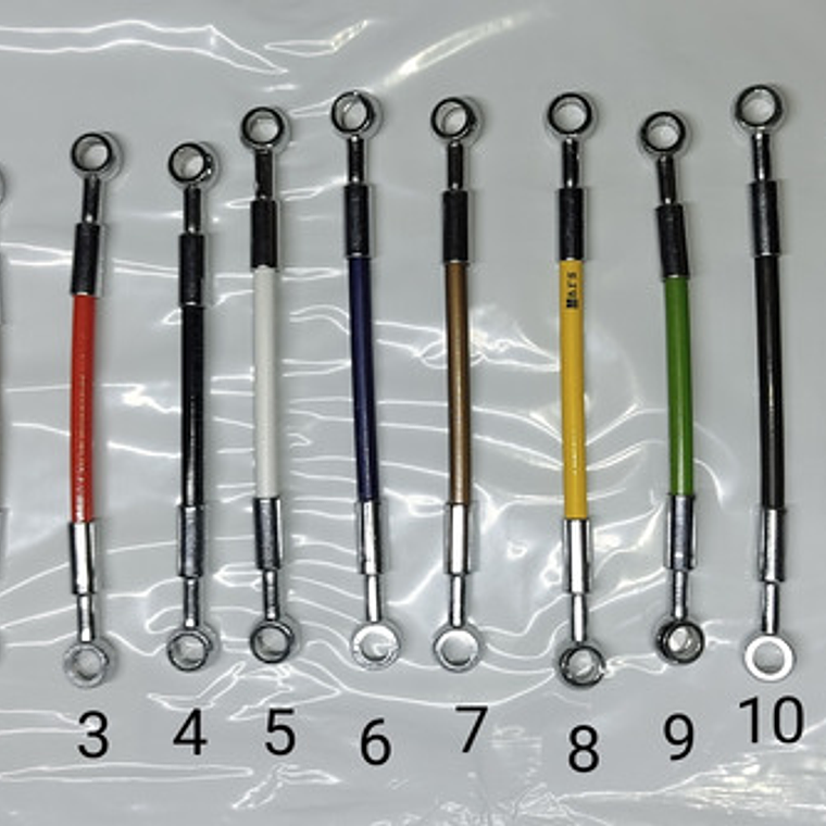 Líneas De Freno Delantero Trasero Y Clutch Ns 200 Negro  2