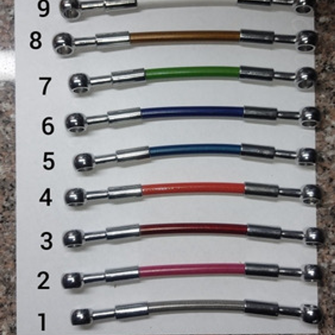 Mangueras De Freno Nylon Trenzado De 10 Cms Hasta 40 Cms 3