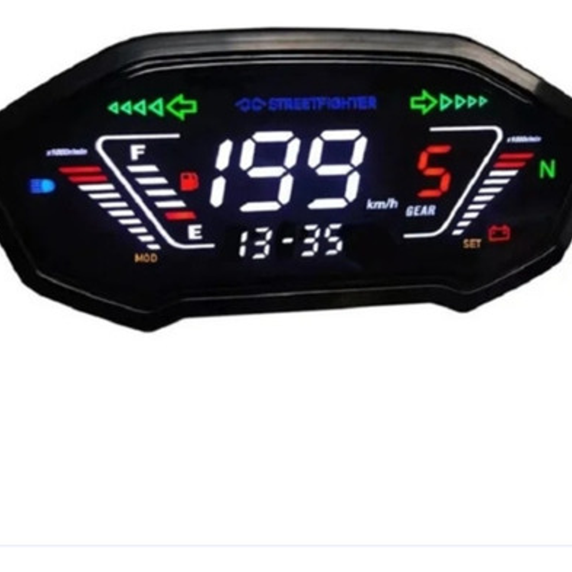 Racer Velocímetro Digital Lcd Café Para Motos 1