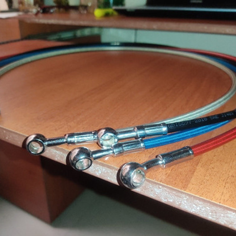 Líneas Blindadas Dt 125 Clutch Freno Delantero Y Trasero 3