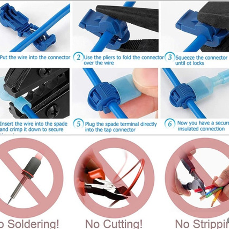 25 Par Terminales De Conectores De Cable Electricos Crimpado 7