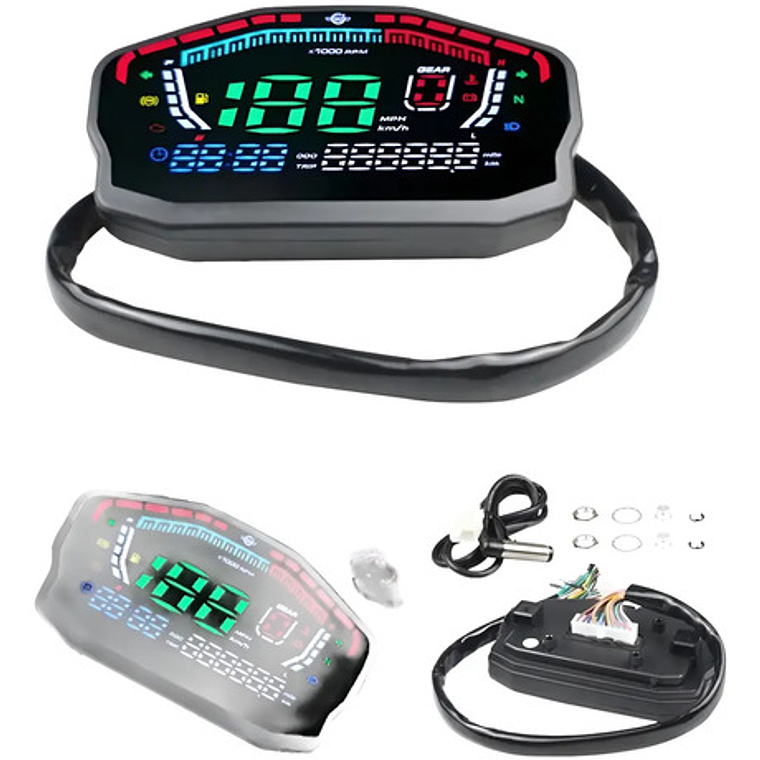 Phm Velocímetro Digital Universal Para Motos 7