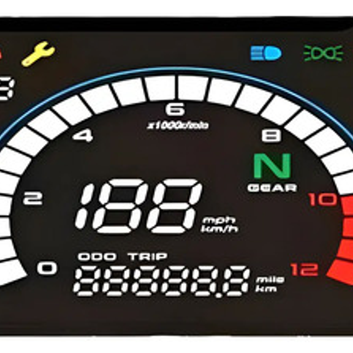 Phm Velocímetro Digital Universal Para Motos 18