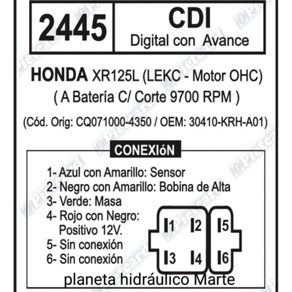 Cdi Racing Ajustable Xr 125 Nrx 125-150 Gl 150 5