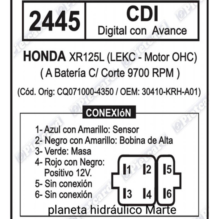 Cdi Racing Ajustable Xr 125 Nrx 125-150 Gl 150 5