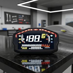 Velocímetro Digital Enduro Negro 8  - Velocidades 199 Km/h