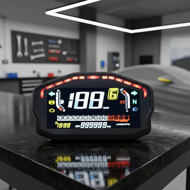 Velocímetro Digital Enduro Negro 8  - Velocidades 199 Km/h 1