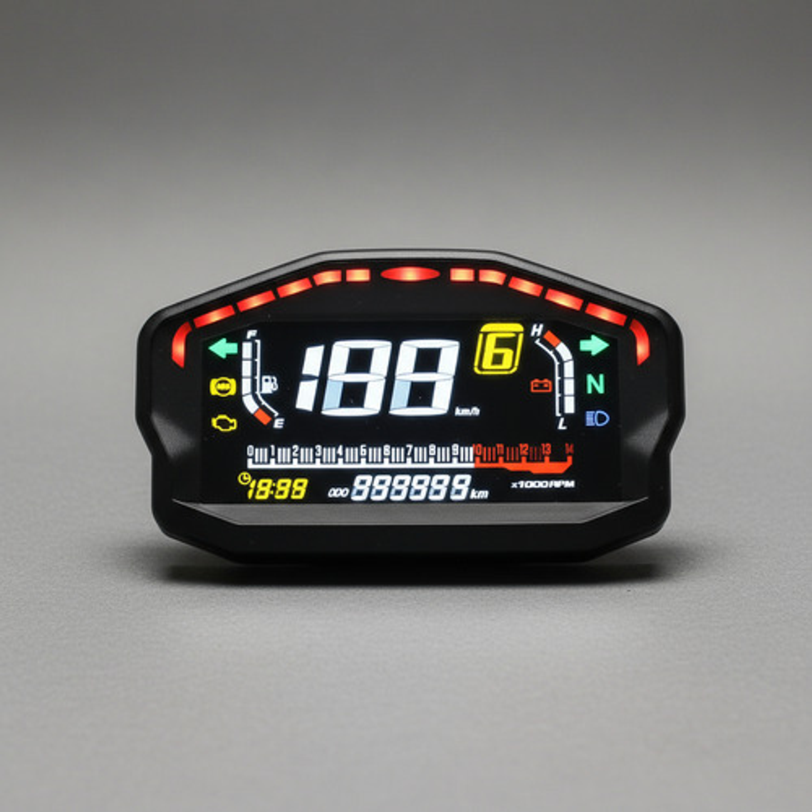 Velocímetro Digital Enduro Negro 8  - Velocidades 199 Km/h 2