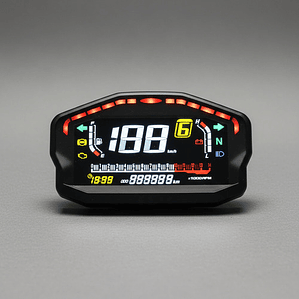 Velocímetro Digital Enduro Negro 8  - Velocidades 199 Km/h