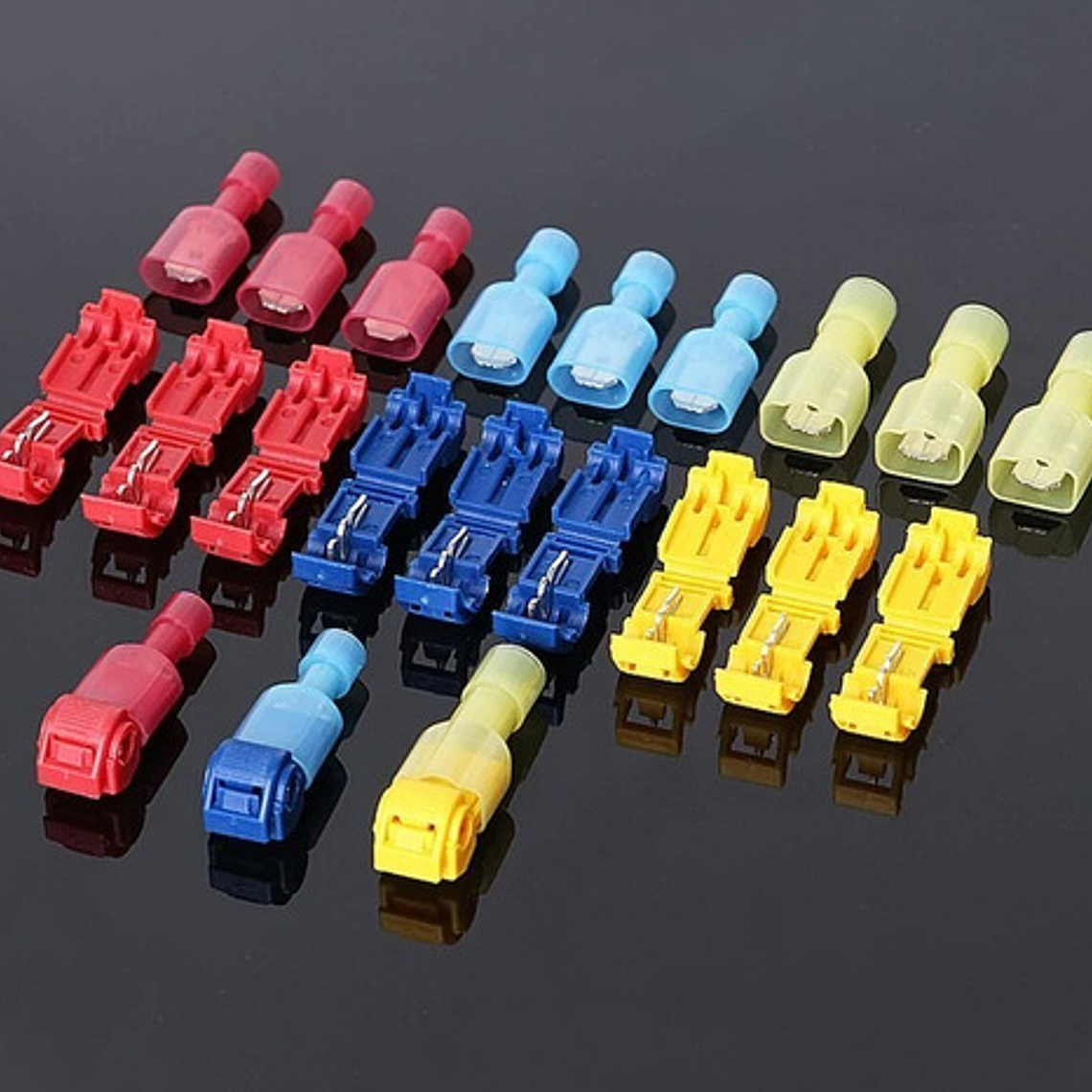 25 Par Terminales De Conectores De Cable Electricos Crimpado 4