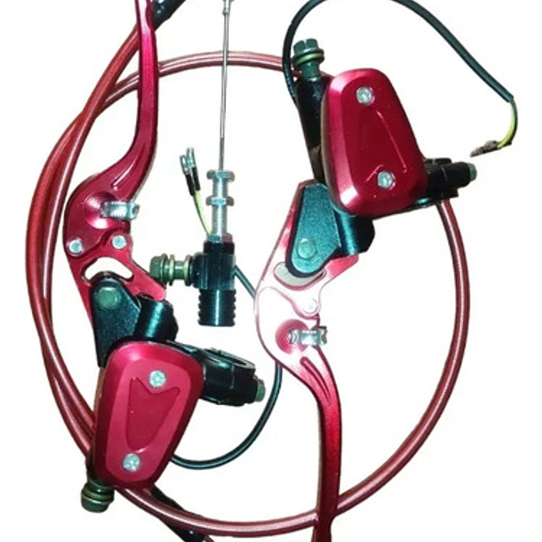 Clutch Y Freno Hidráulico Kit Universal Negro 2.0 De Lujo 7