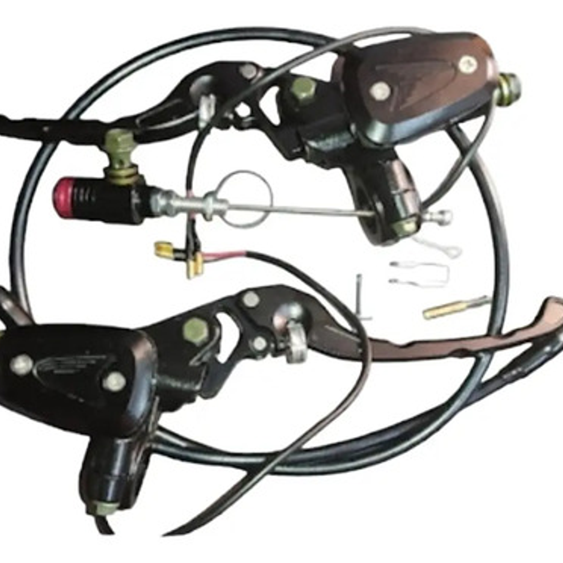 Clutch Y Freno Hidráulico Kit Universal Negro 2.0 De Lujo 19