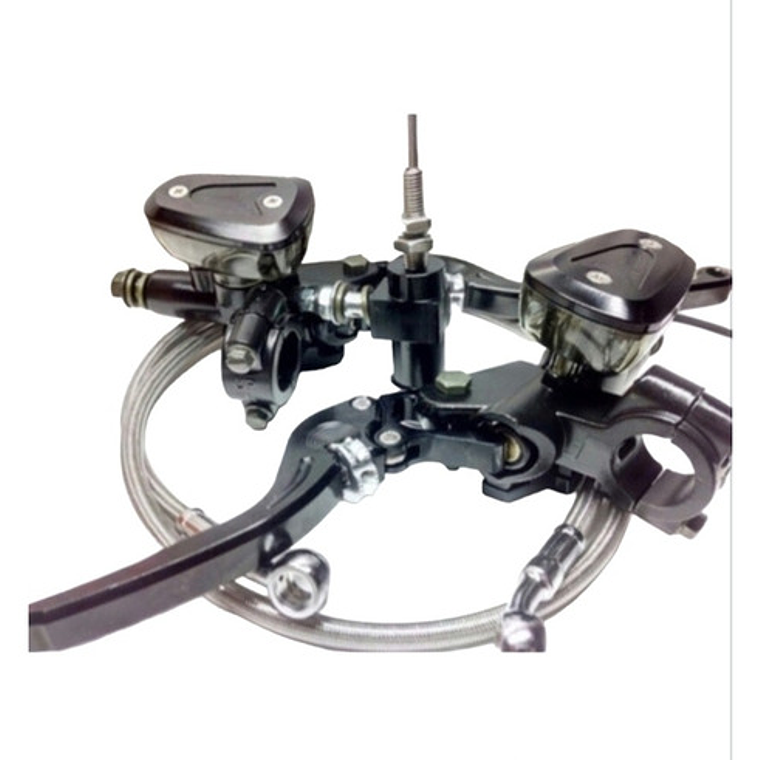 Clutch Y Freno Hidráulico Kit Universal Negro 2.0 De Lujo 25