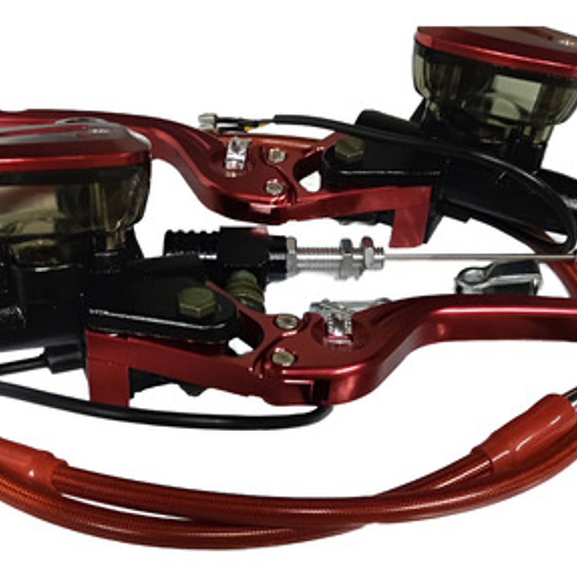 Clutch Y Freno Hidráulico Kit Universal Rojo 5