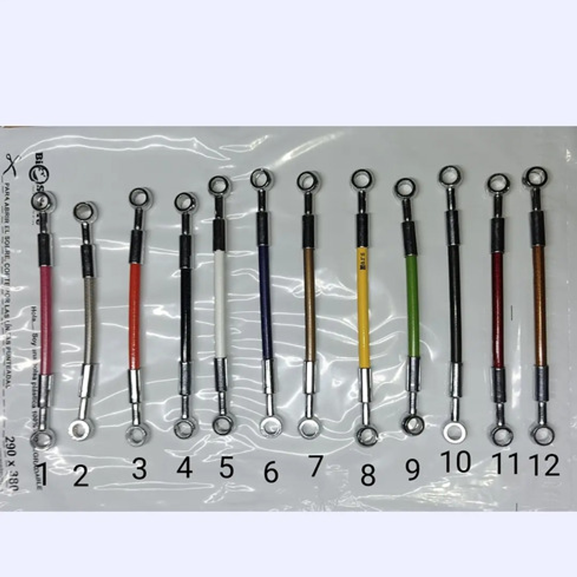 Línea De Freno Delantero Motocicleta Negra 200 A 250 Cm 2